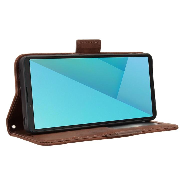 For Sony Xperia 10 VII Skin Feel Calf Texture Card Slots Leather Phone Case