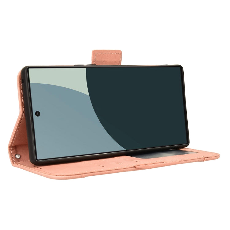 For Sharp Aquos R9 Skin Feel Calf Texture Card Slots Leather Phone Case
