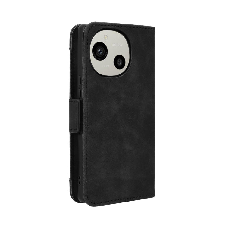 For Sharp Aquos R9 Skin Feel Calf Texture Card Slots Leather Phone Case