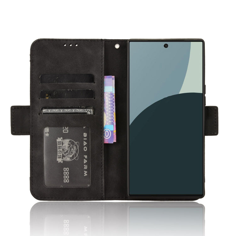 For Sharp Aquos R9 Skin Feel Calf Texture Card Slots Leather Phone Case