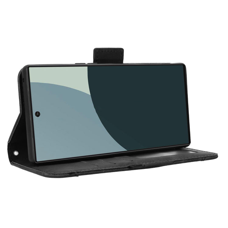 For Sharp Aquos R9 Skin Feel Calf Texture Card Slots Leather Phone Case