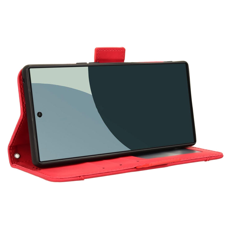For Sharp Aquos R9 Skin Feel Calf Texture Card Slots Leather Phone Case