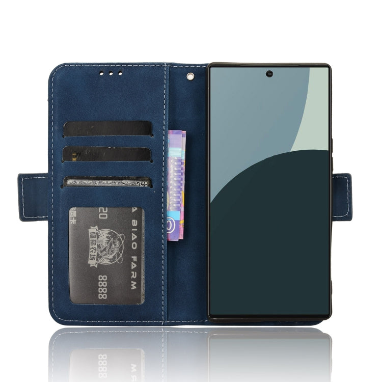For Sharp Aquos R9 Skin Feel Calf Texture Card Slots Leather Phone Case