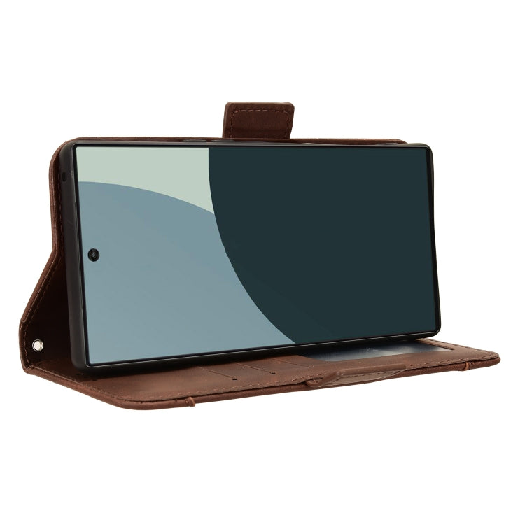 For Sharp Aquos R9 Skin Feel Calf Texture Card Slots Leather Phone Case