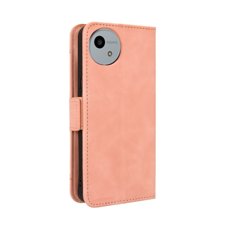 For Sharp Aquos wish4 Skin Feel Calf Texture Card Slots Leather Phone Case