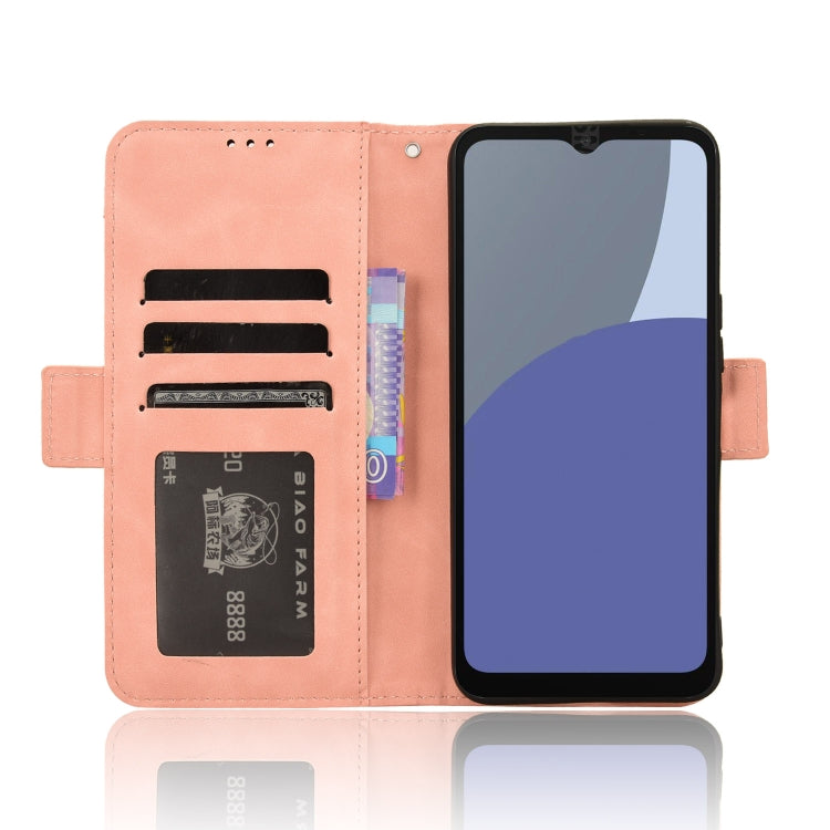 For Sharp Aquos wish4 Skin Feel Calf Texture Card Slots Leather Phone Case