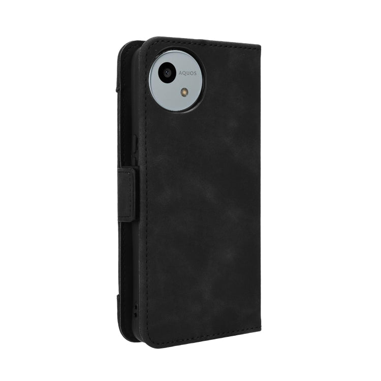 For Sharp Aquos wish4 Skin Feel Calf Texture Card Slots Leather Phone Case