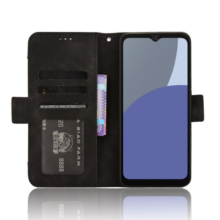 For Sharp Aquos wish4 Skin Feel Calf Texture Card Slots Leather Phone Case
