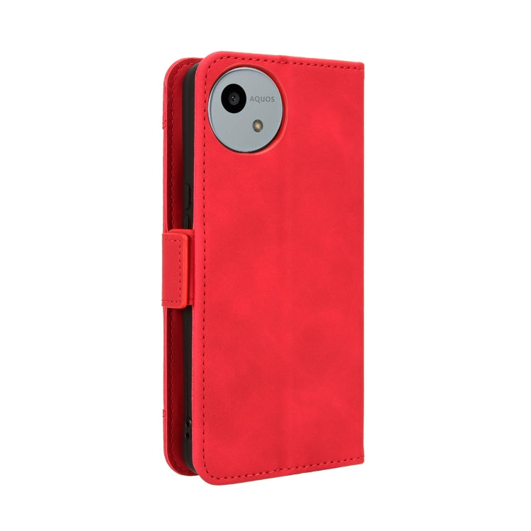 For Sharp Aquos wish4 Skin Feel Calf Texture Card Slots Leather Phone Case