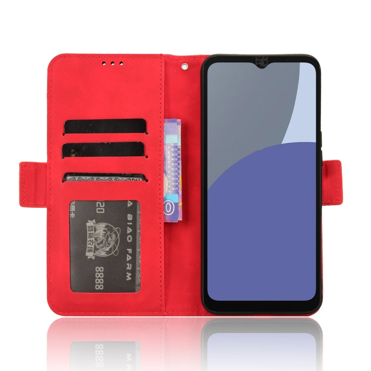 For Sharp Aquos wish4 Skin Feel Calf Texture Card Slots Leather Phone Case