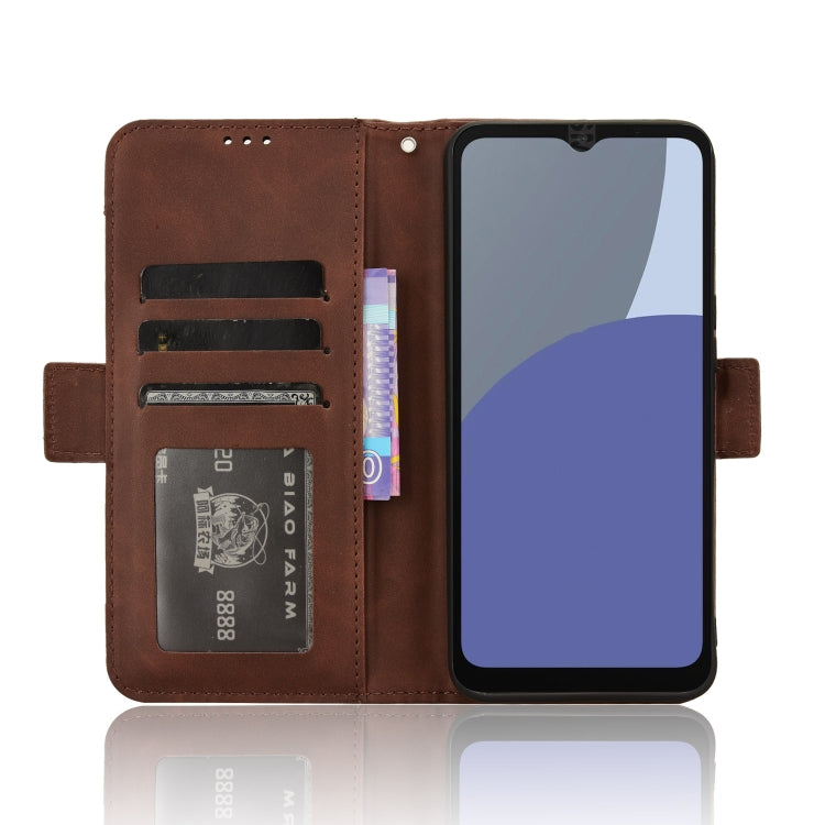 For Sharp Aquos wish4 Skin Feel Calf Texture Card Slots Leather Phone Case