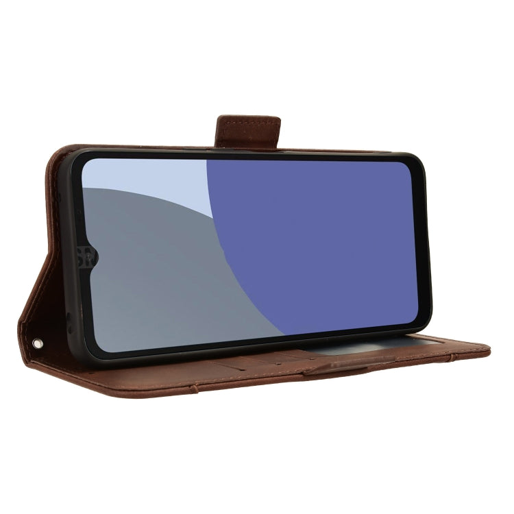 For Sharp Aquos wish4 Skin Feel Calf Texture Card Slots Leather Phone Case