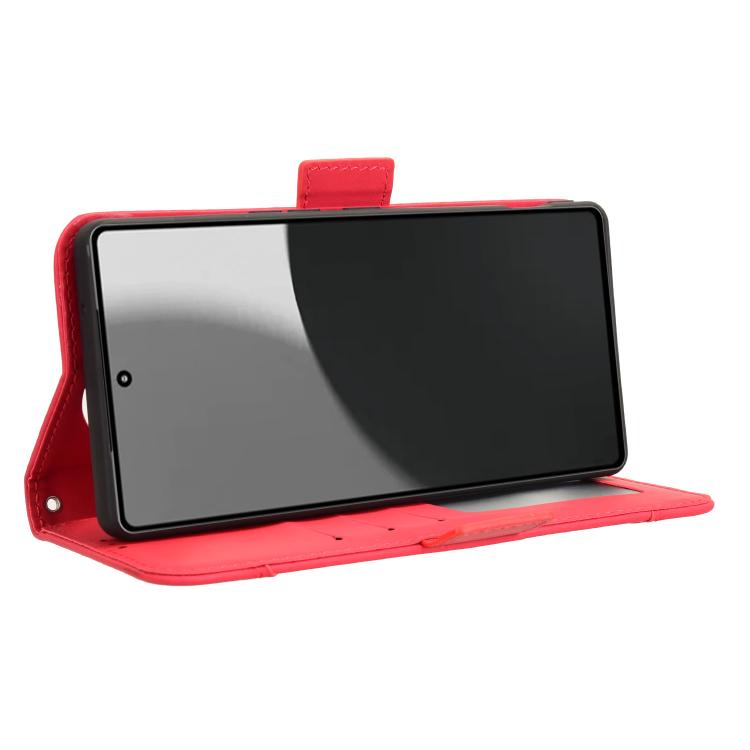 For Sharp Aquos R9 Pro Skin Feel Calf Texture Card Slots Leather Phone Case