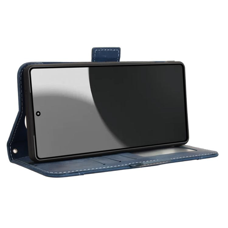 For Sharp Aquos R9 Pro Skin Feel Calf Texture Card Slots Leather Phone Case