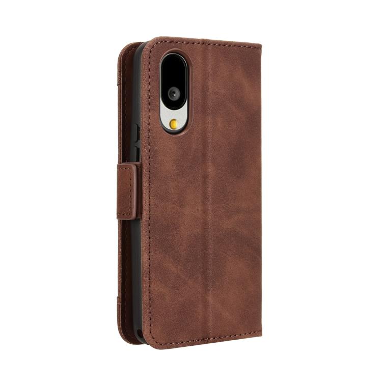 For Sharp Basio Active3 Skin Feel Calf Texture Card Slots Leather Phone Case