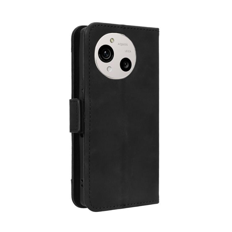 For Sharp Aquos R10 Skin Feel Calf Texture Card Slots Leather Phone Case