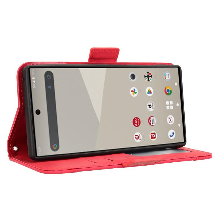 For Sharp Aquos R10 Skin Feel Calf Texture Card Slots Leather Phone Case