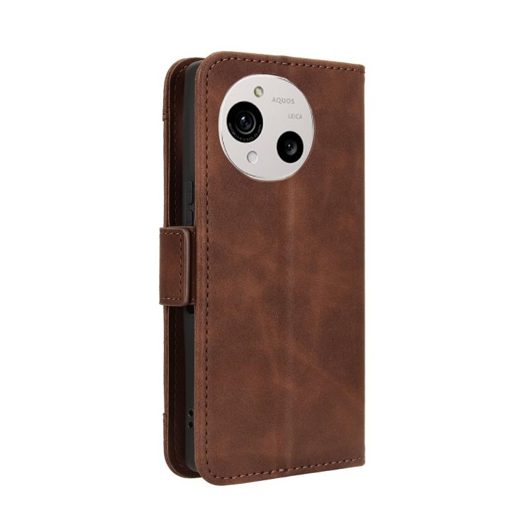 For Sharp Aquos R10 Skin Feel Calf Texture Card Slots Leather Phone Case