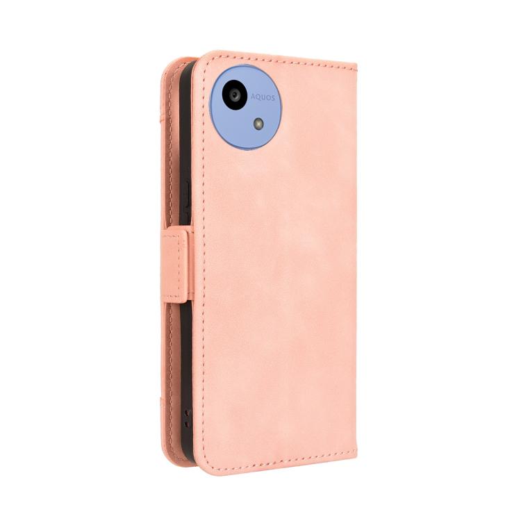 For Sharp Aquos wish5 Skin Feel Calf Texture Card Slots Leather Phone Case