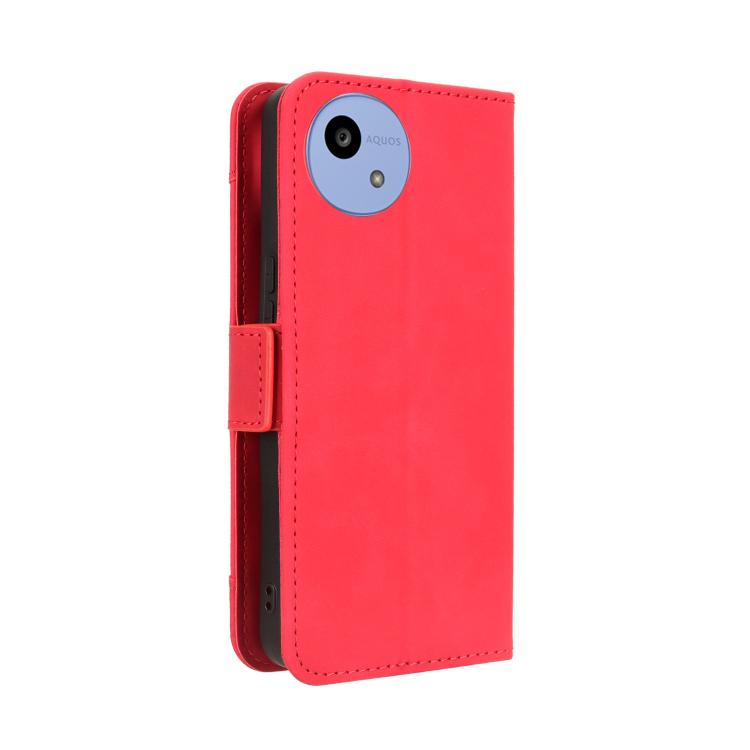 For Sharp Aquos wish5 Skin Feel Calf Texture Card Slots Leather Phone Case