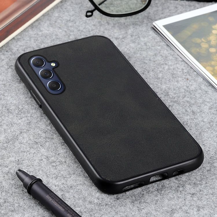For Samsung Galaxy M54 5G Two-color Calf Texture Shockproof Phone Case