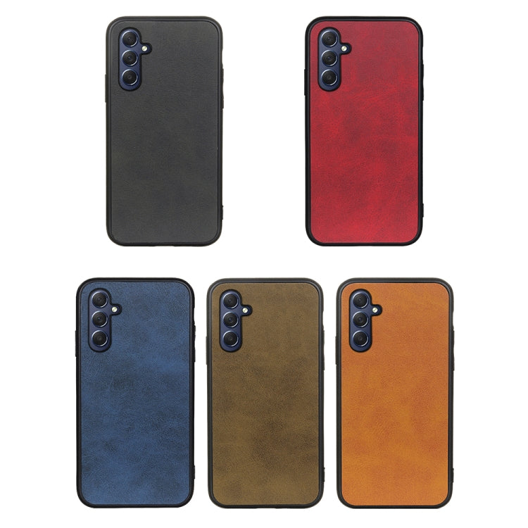 For Samsung Galaxy M54 5G Two-color Calf Texture Shockproof Phone Case