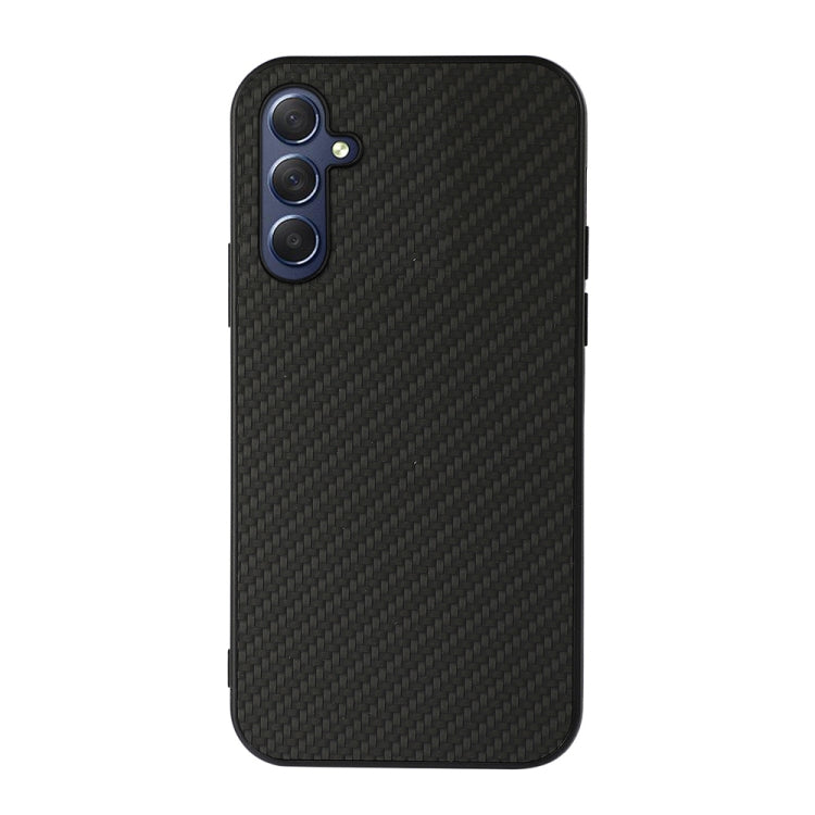 For Samsung Galaxy M54 5G Carbon Fiber Texture PU Phone Case