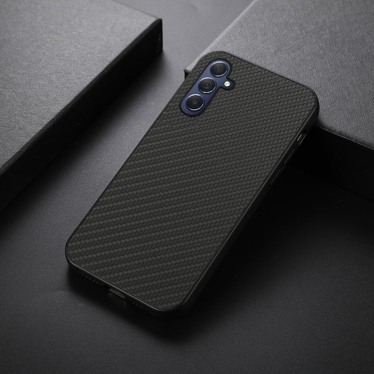 For Samsung Galaxy M54 5G Carbon Fiber Texture PU Phone Case