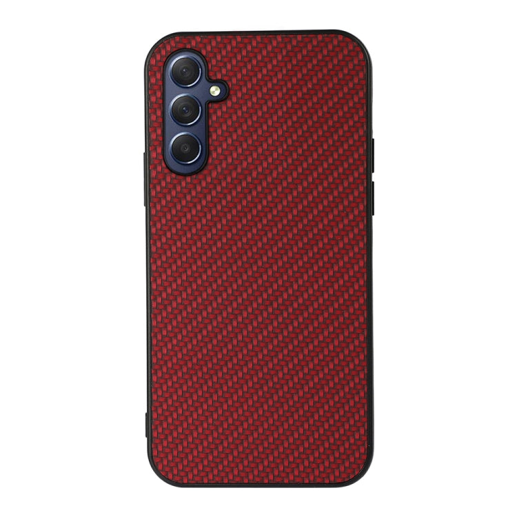 For Samsung Galaxy M54 5G Carbon Fiber Texture PU Phone Case