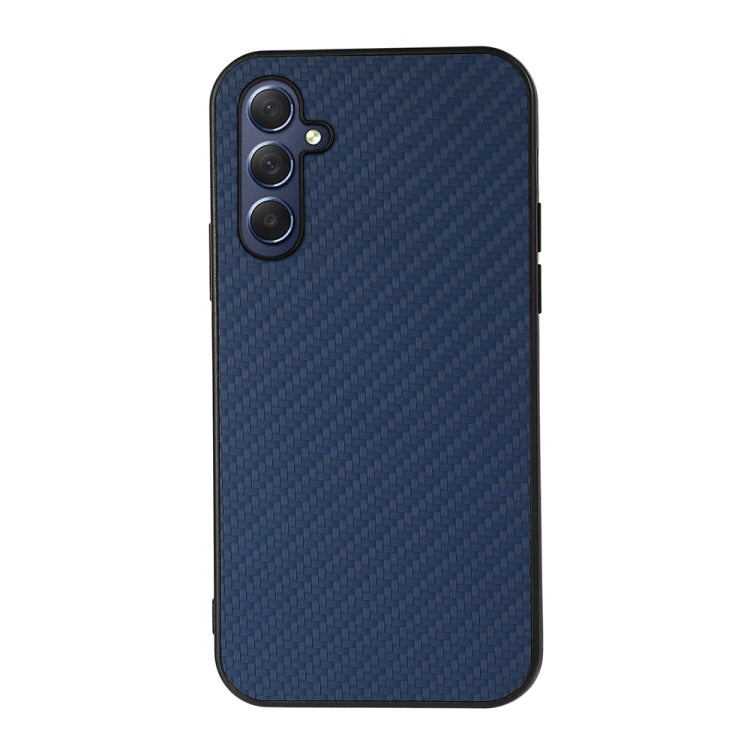 For Samsung Galaxy M54 5G Carbon Fiber Texture PU Phone Case