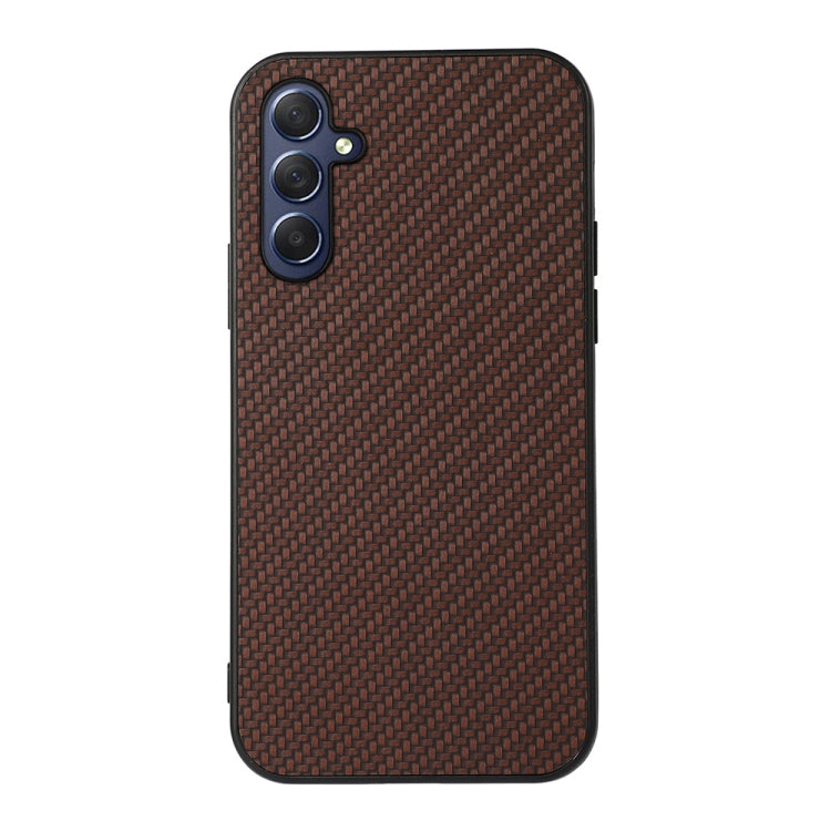 For Samsung Galaxy M54 5G Carbon Fiber Texture PU Phone Case