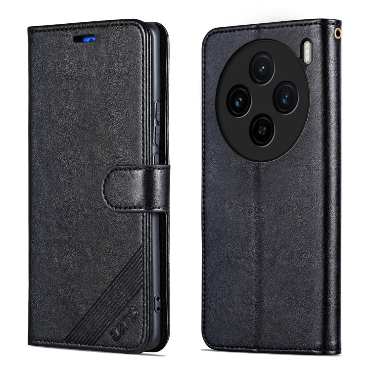 For vivo X100S AZNS Sheepskin Texture Flip Leather Phone Case