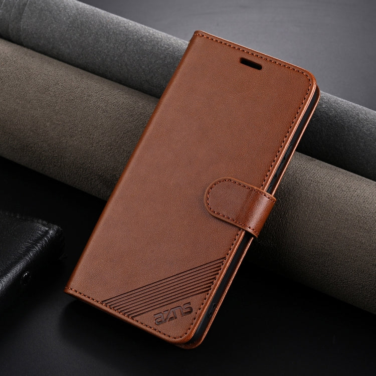 For vivo X100S AZNS Sheepskin Texture Flip Leather Phone Case