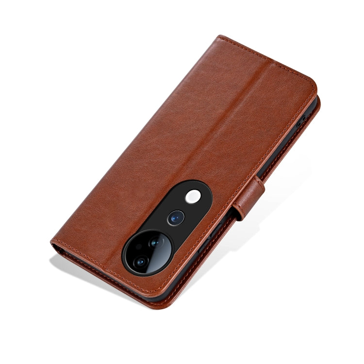 For vivo S19 AZNS Sheepskin Texture Flip Leather Phone Case