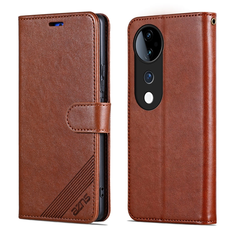 For vivo S19 Pro AZNS Sheepskin Texture Flip Leather Phone Case