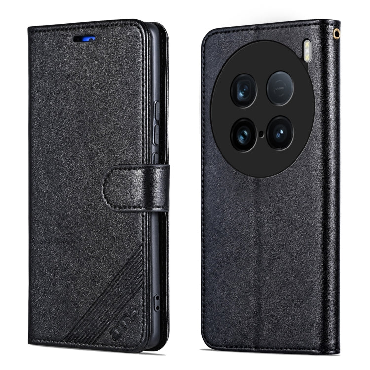 For vivo X100 Ultra AZNS Sheepskin Texture Flip Leather Phone Case