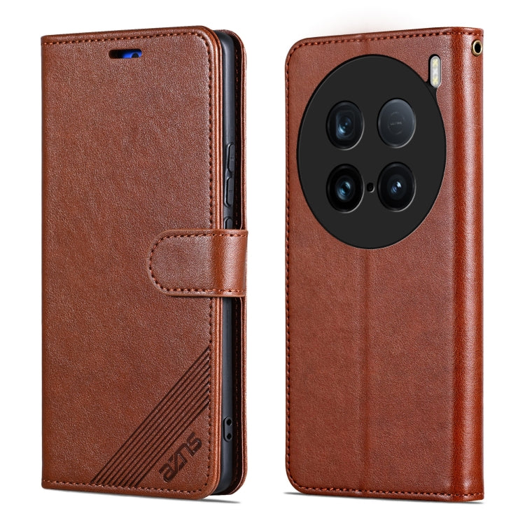 For vivo X100 Ultra AZNS Sheepskin Texture Flip Leather Phone Case