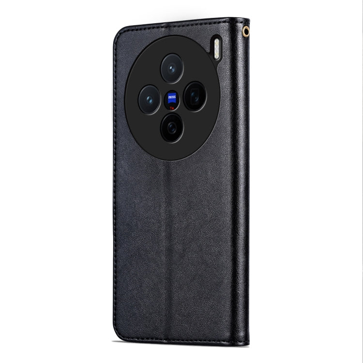 For vivo X200 AZNS Sheepskin Texture Flip Leather Phone Case
