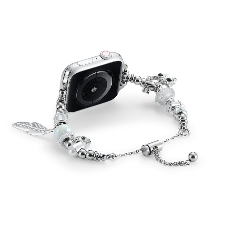 Bead Bracelet Metal Watch Band For Apple Watch Series 10 42mm