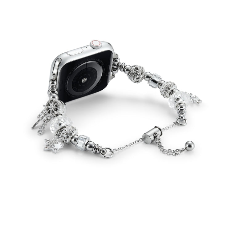 Bead Bracelet Metal Watch Band For Apple Watch Series 10 42mm