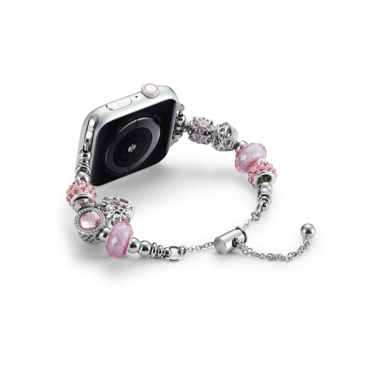 Bead Bracelet Metal Watch Band For Apple Watch Series 10 46mm