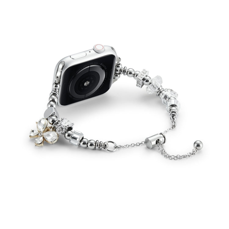 Bead Bracelet Metal Watch Band For Apple Watch Series 10 46mm
