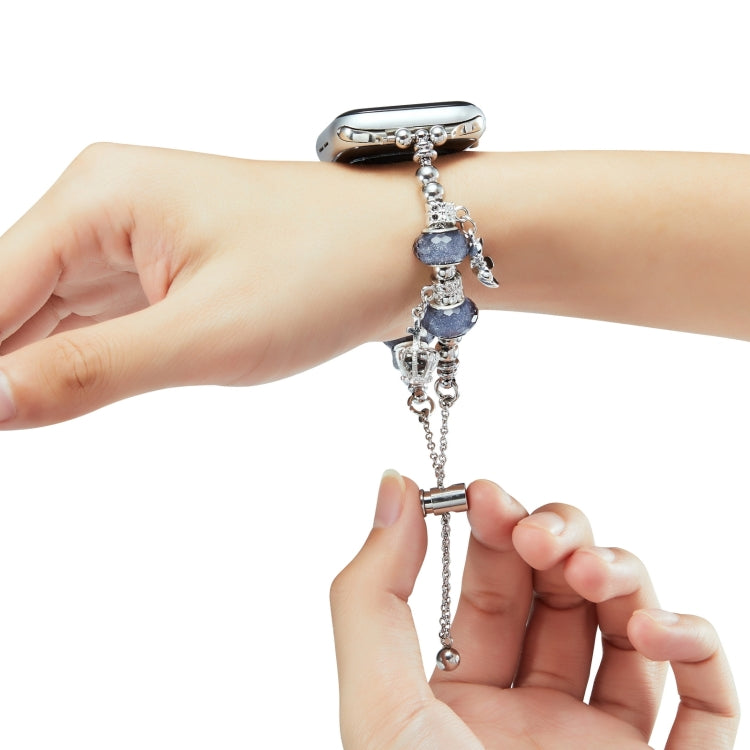 Bead Bracelet Metal Watch Band For Apple Watch Series 10 46mm