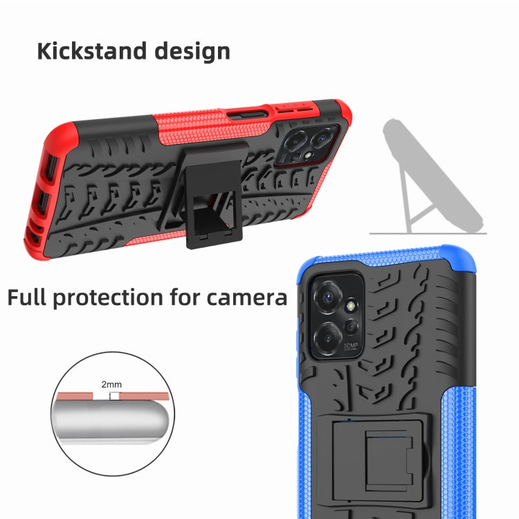 For Motorola Moto G Power 5G 2023 Tire Texture TPU + PC Phone Case with Holder