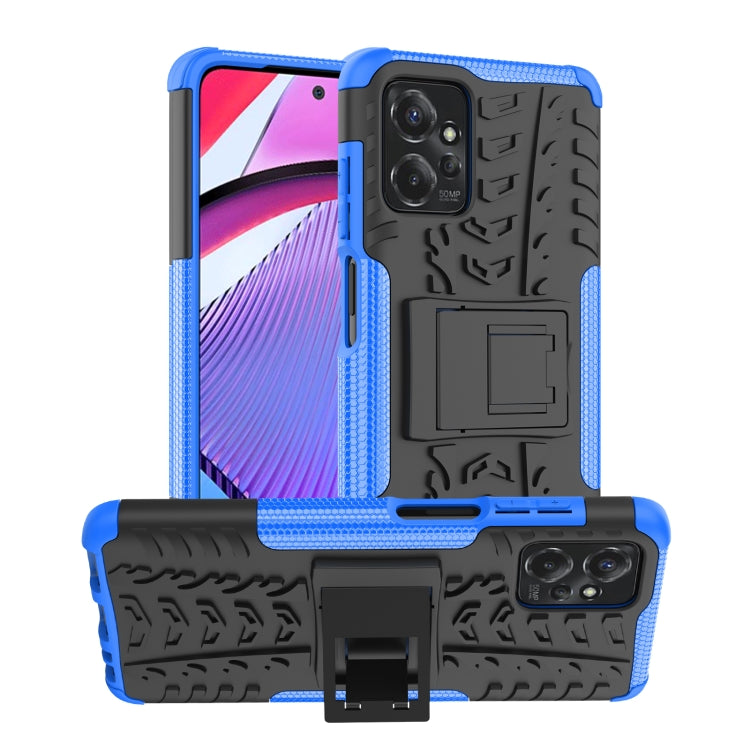 For Motorola Moto G Power 5G 2023 Tire Texture TPU + PC Phone Case with Holder