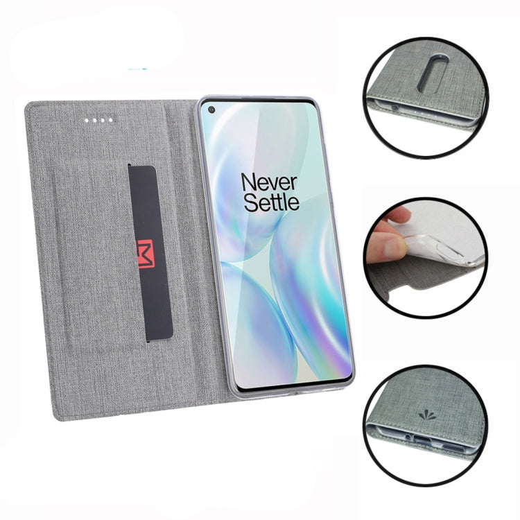 For OnePlus 8 / 8 5G (T-Mobile) ViLi DMX-54 Shockproof TPU + PU Leather Magnetic Attraction Horizontal Flip Protective Case with Card Slots & Holder