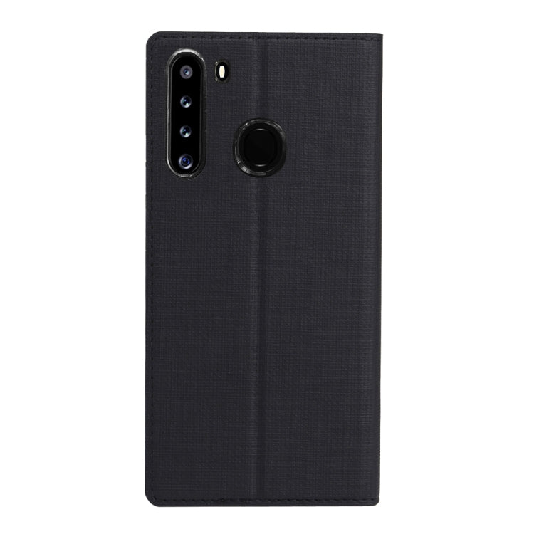 For Samsung Galaxy A21 ViLi DMX-54 Shockproof TPU + PU Leather Magnetic Attraction Horizontal Flip Protective Case with Card Slots & Holder