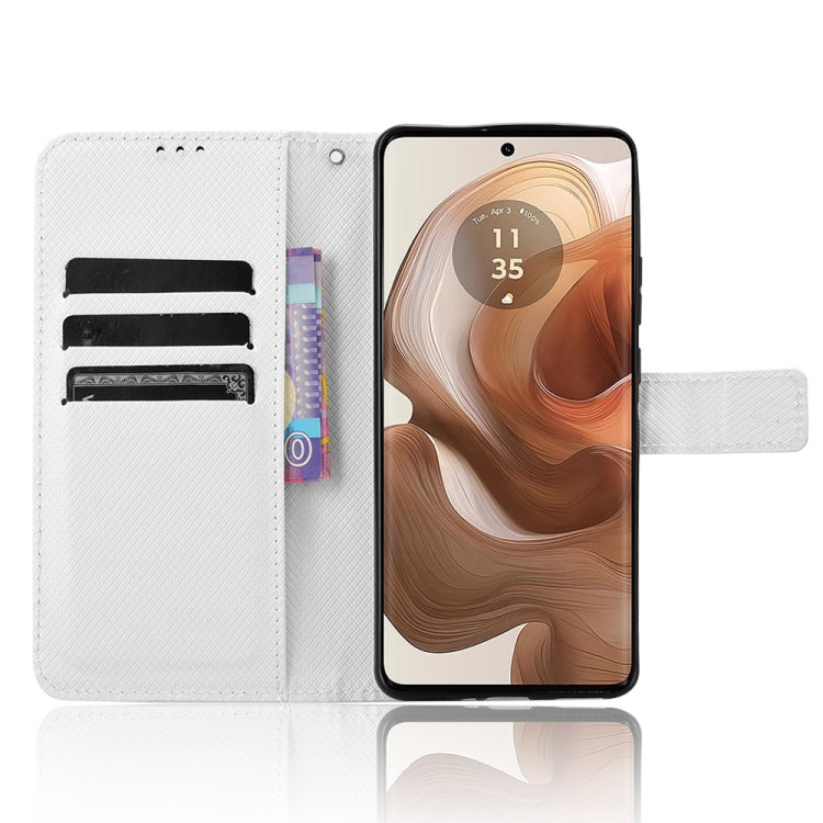 For Motorola Edge 50 Ultra / Moto X50 Ultra Diamond Texture Leather Phone Case