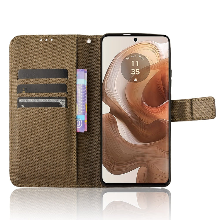 For Motorola Edge 50 Ultra / Moto X50 Ultra Diamond Texture Leather Phone Case