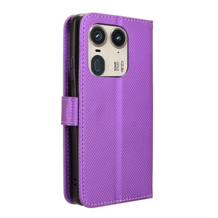 For Motorola Edge 50 Ultra / Moto X50 Ultra Diamond Texture Leather Phone Case